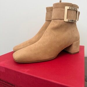 Roger Vivier So Vivier Suede Ankle Boots